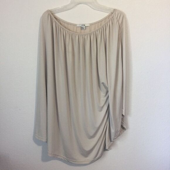 XXI Forever 21 Champagne One Shoulder Blouse Top - Picture 1 of 7